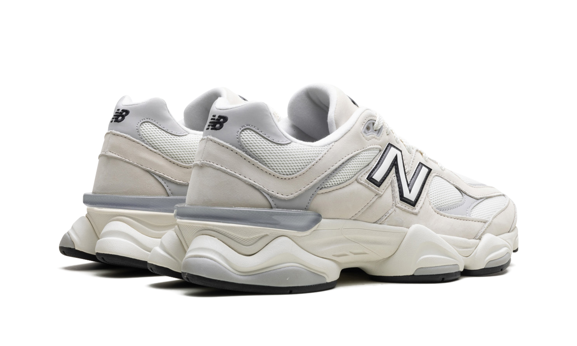 new balance 9060 sea salt raincloud+U9060ZGF+diagnol right behind view
