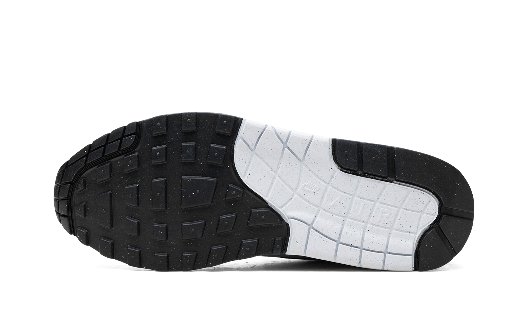 nike air max 1 white black medium olive+FD9082-102+bottom view