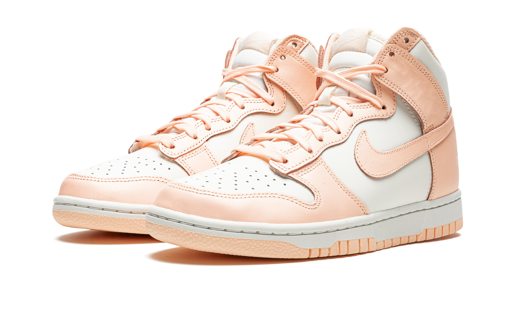 nike dunk high sail crimson tint women s+DD1869-104+diagnol left view