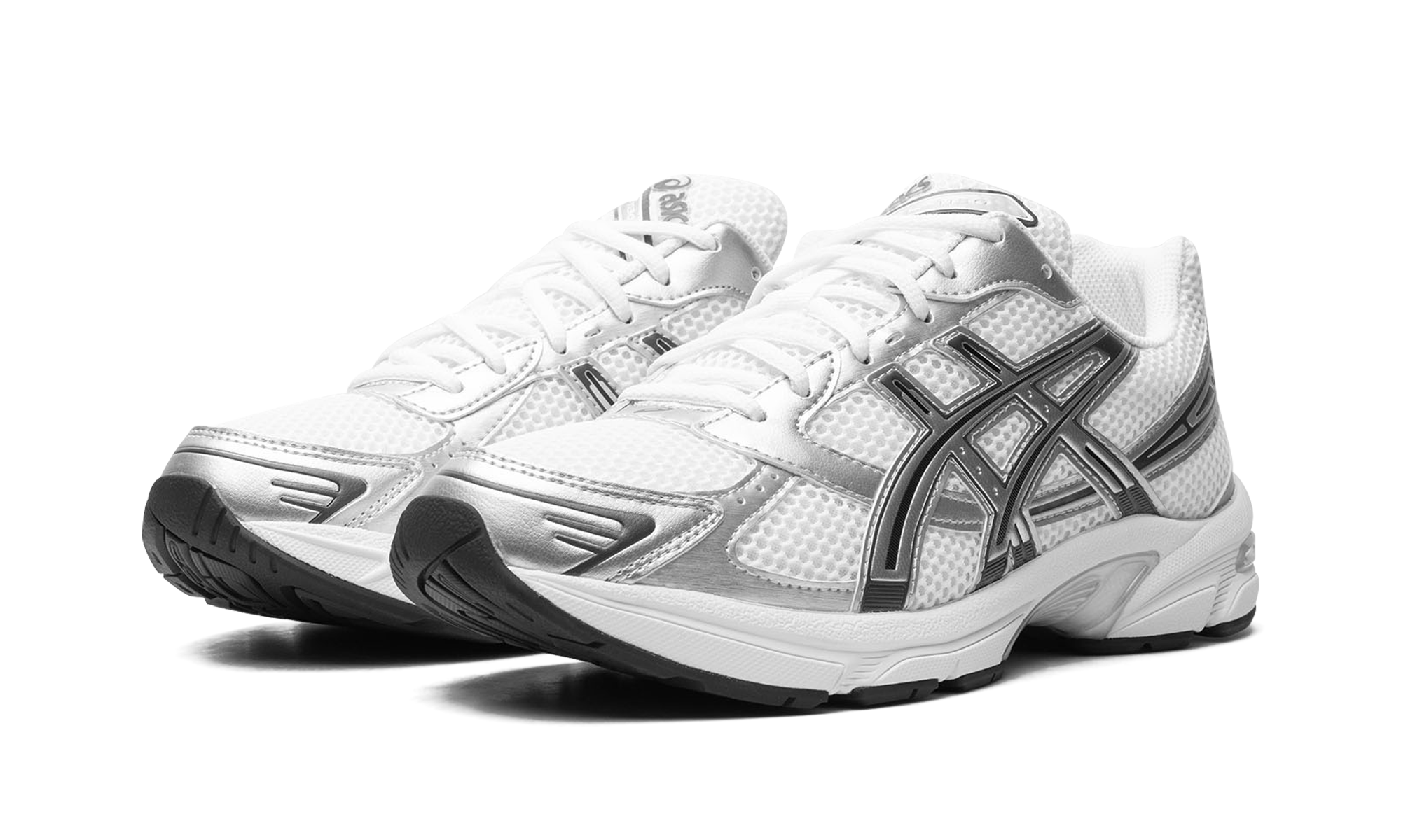 asics gel 1130 white pure silver+1201B020-100+diagnol left view