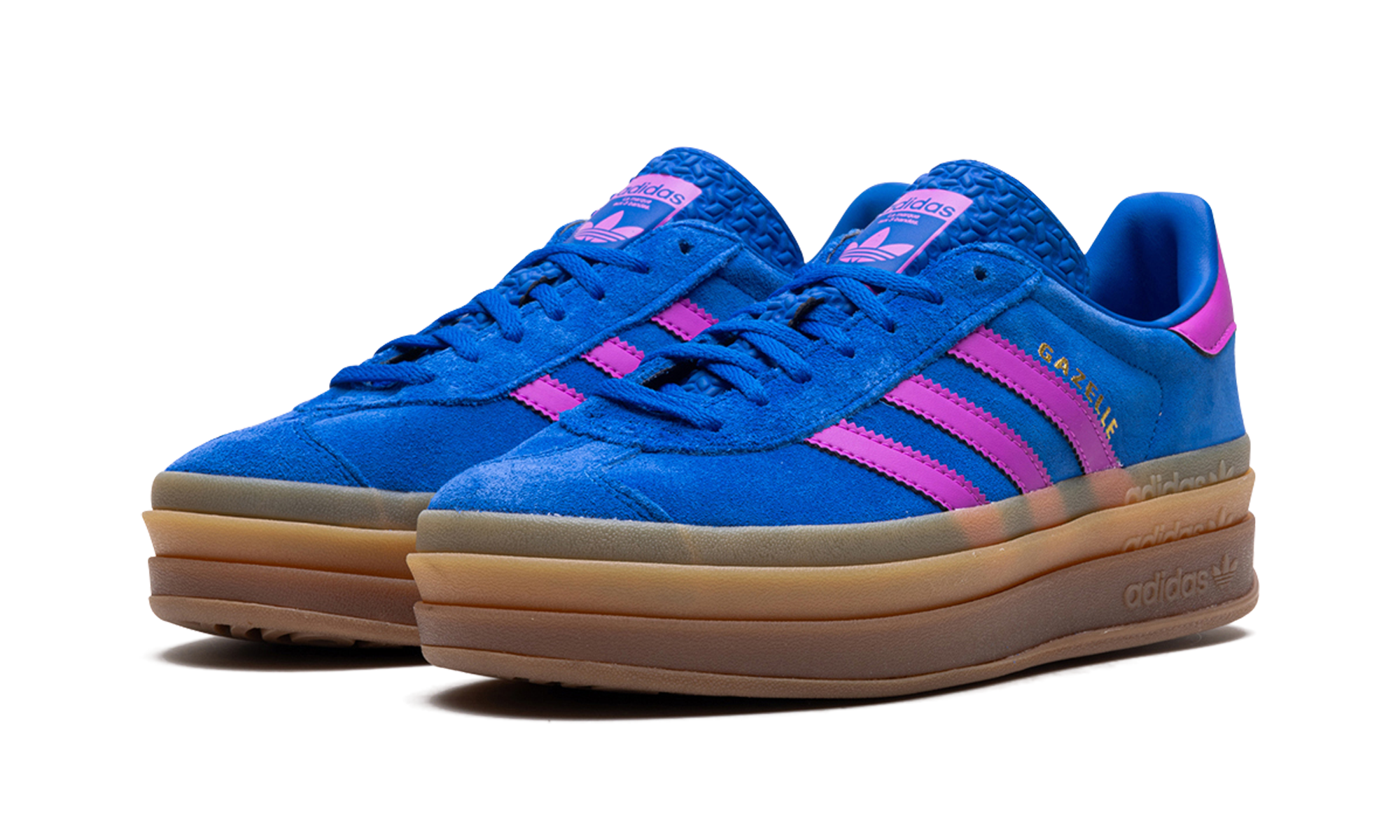 adidas gazelle bold bold blue lucid pink women s+IG4367+diagnol left view