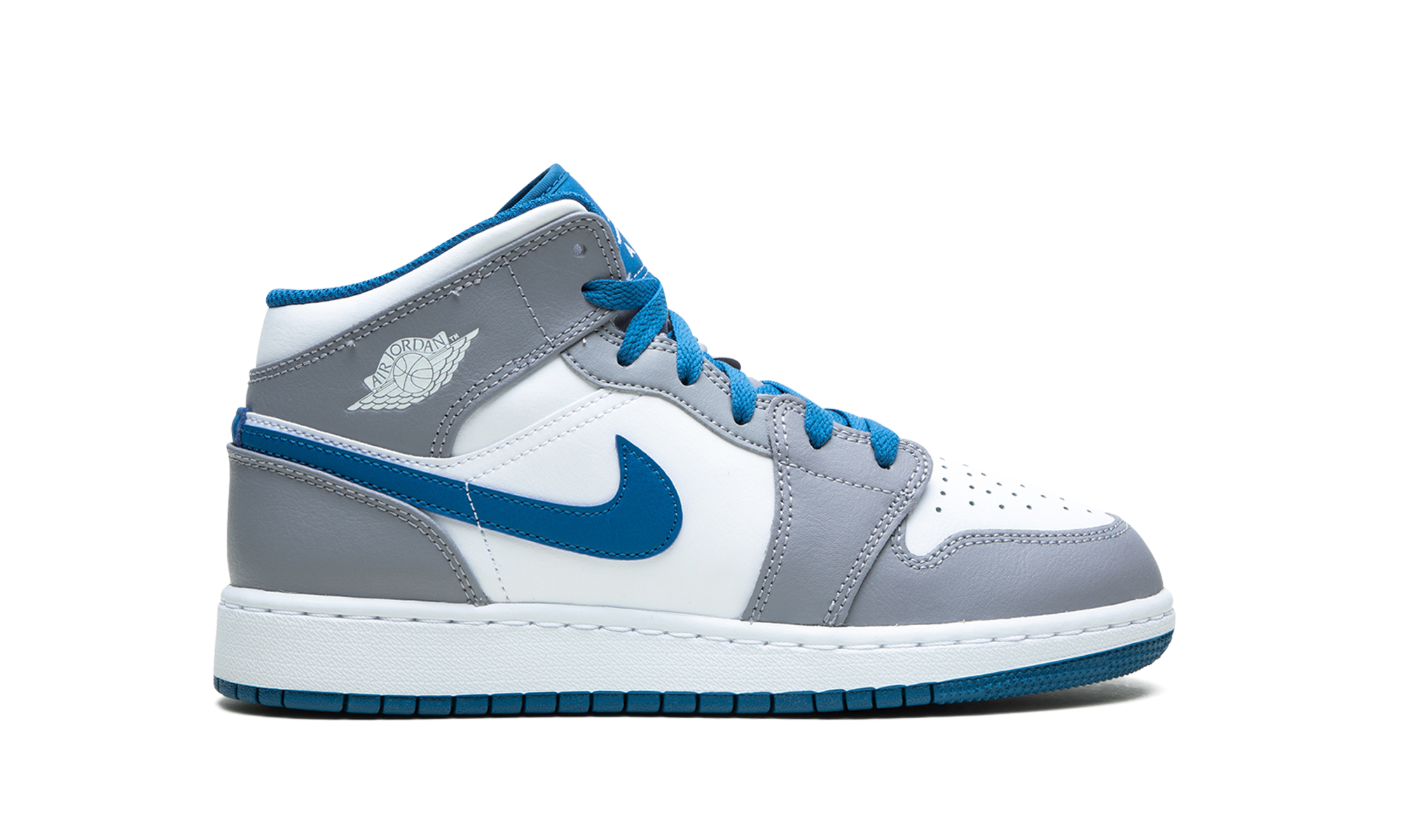 jordan 1 mid true blue cement gs+DQ8423-014+right view