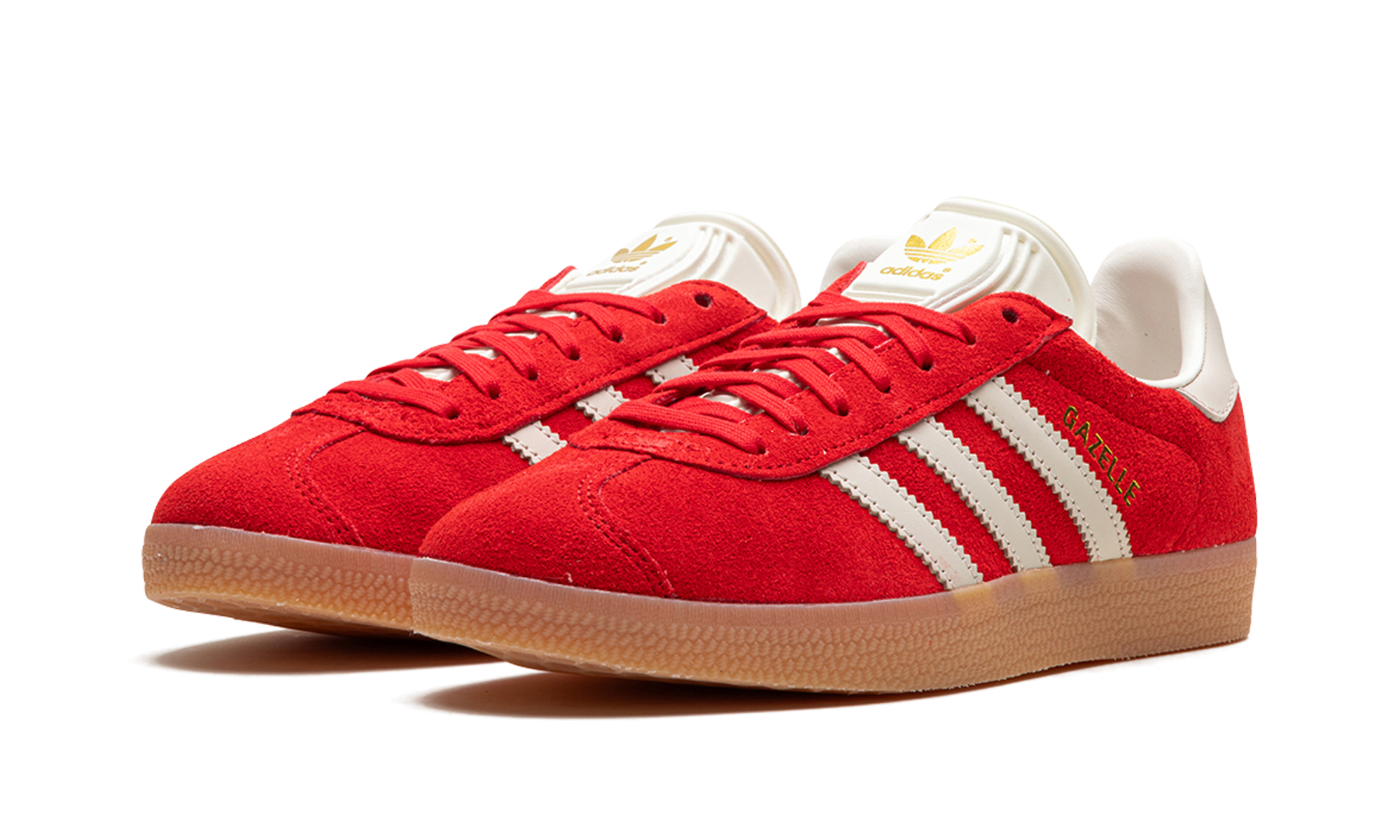 adidas gazelle better scarlet aluminum gum women s+IF7161+diagnol left view