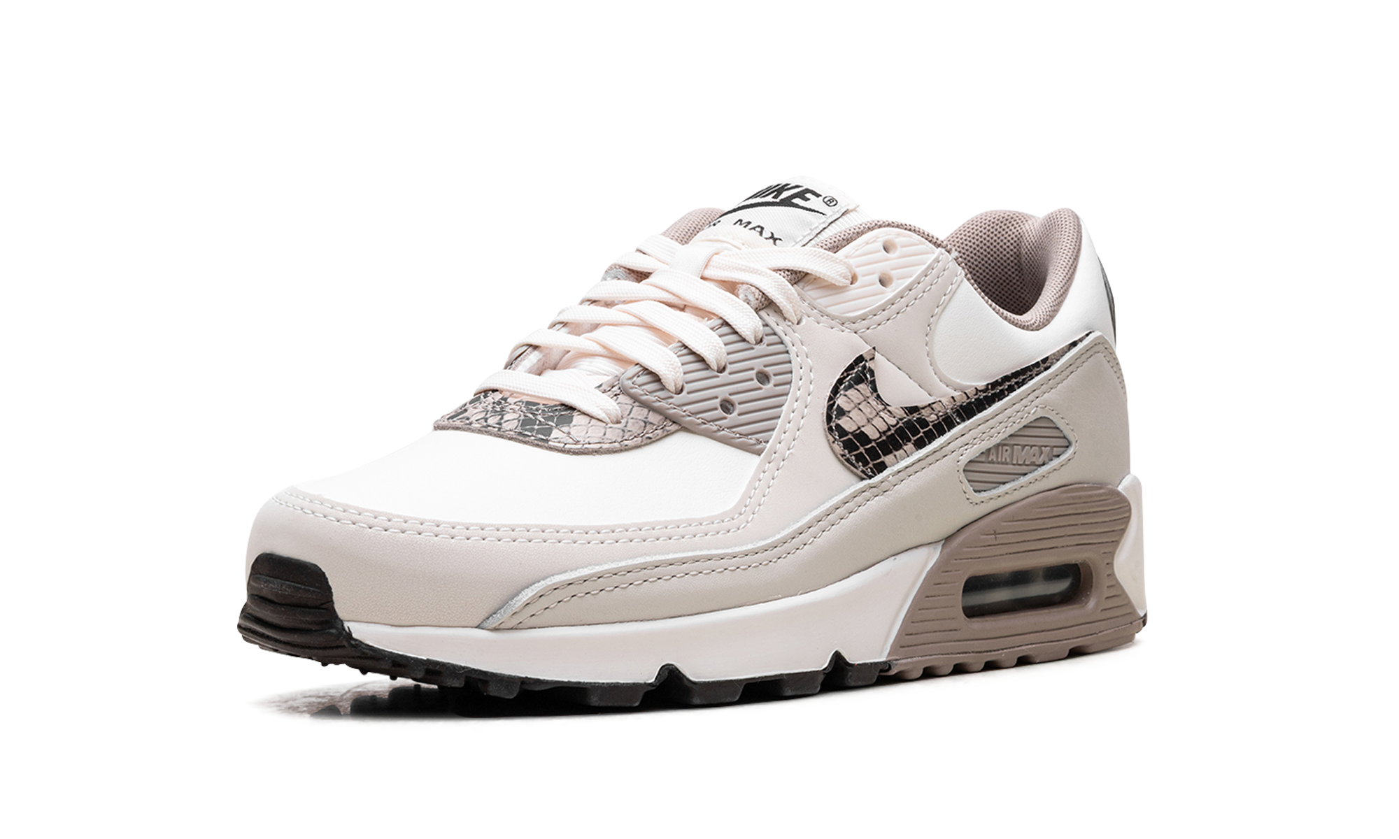 nike air max 90 light pink snakeskin women s+HV4915-100+left diagnol single view