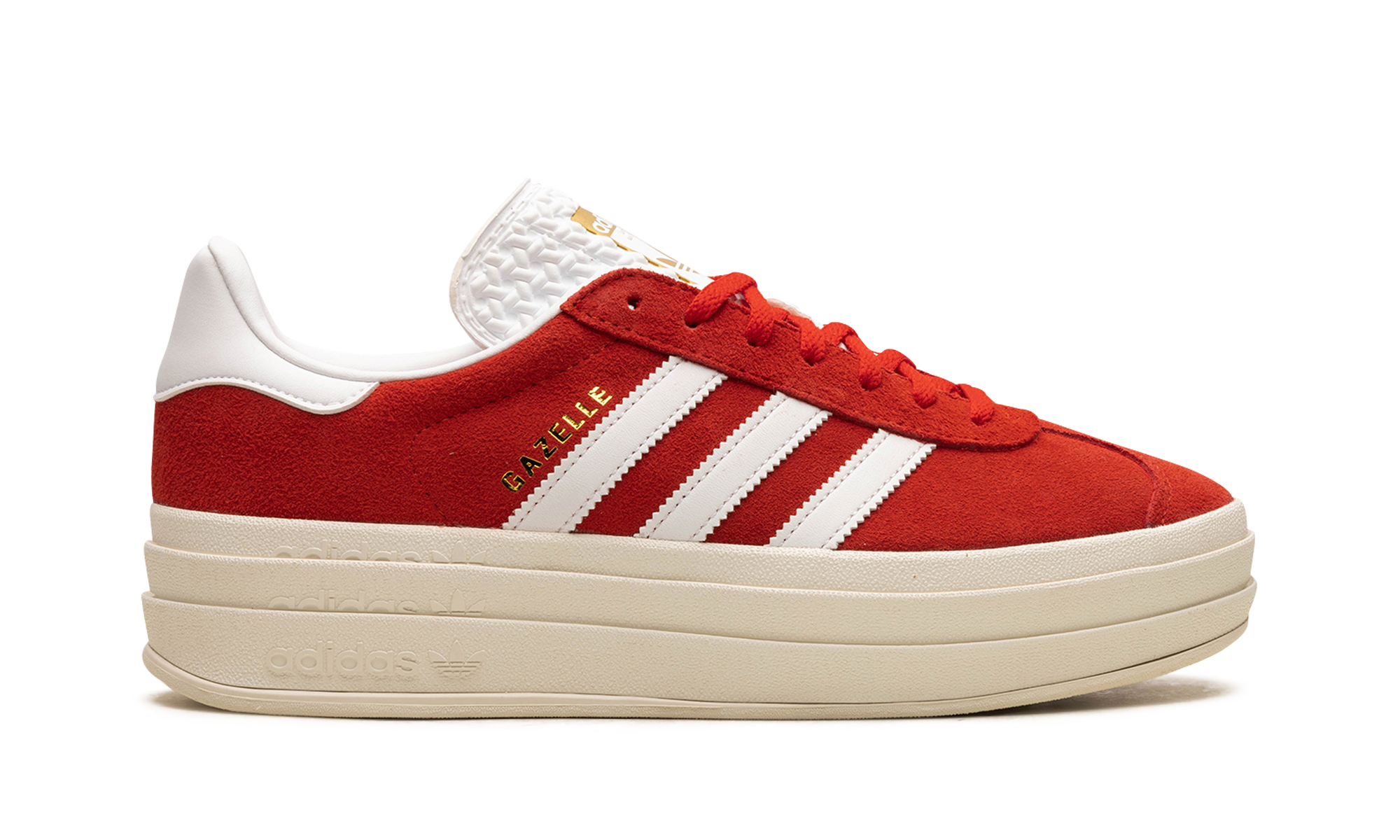 adidas gazelle bold red cloud white women s+ID6990+right view