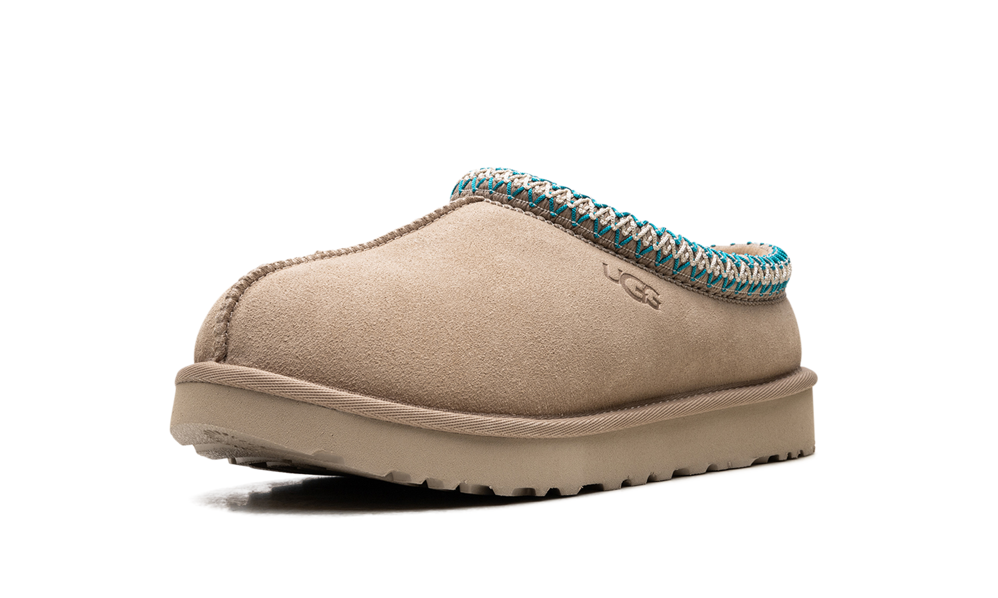 ugg tasman slipper driftwood white pepper women s+5955-DRF+left diagnol single view