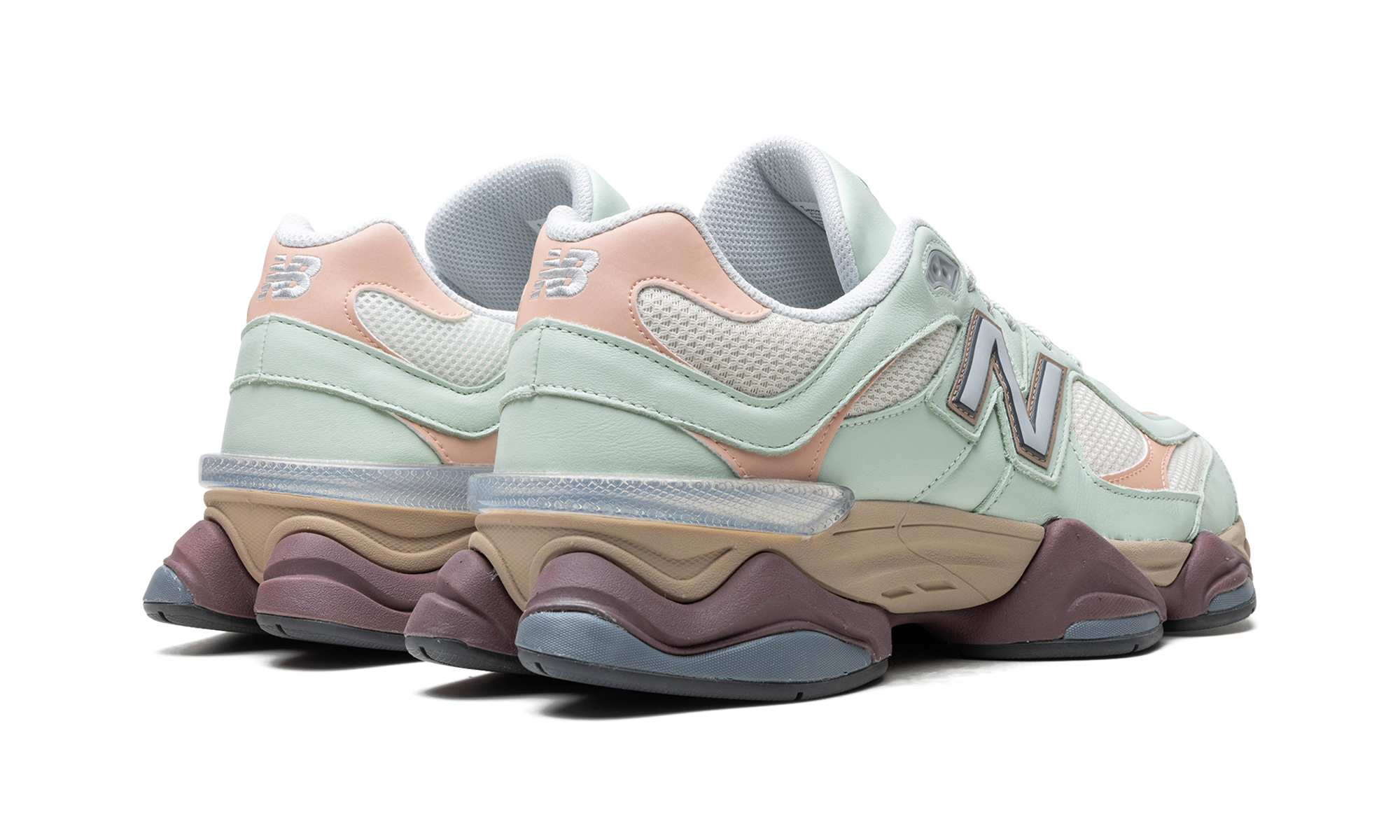 new balance 9060 clay ash+U9060GCA+diagnol right behind view