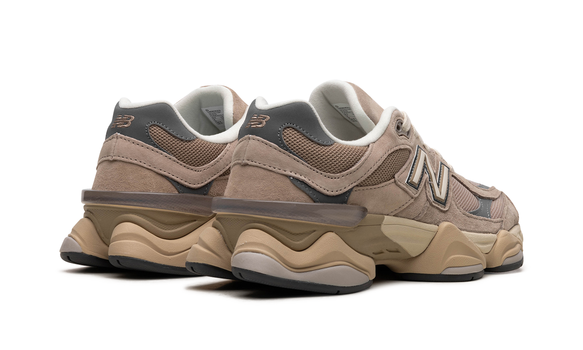 new balance 9060 driftwood castlerock+U9060EEG+diagnol right behind view