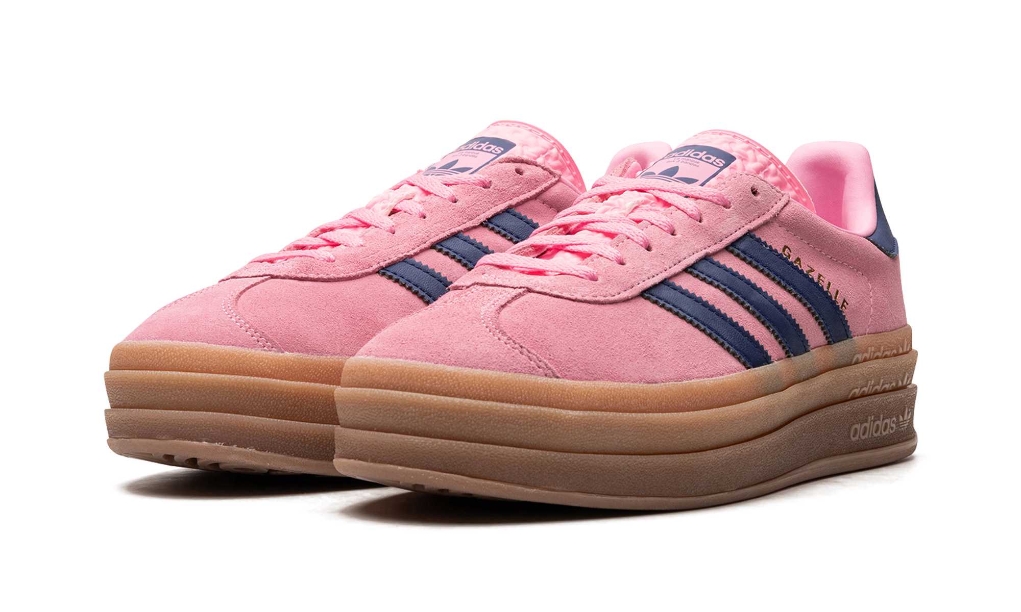 adidas gazelle bold pink glow women s+H06122+diagnol left view