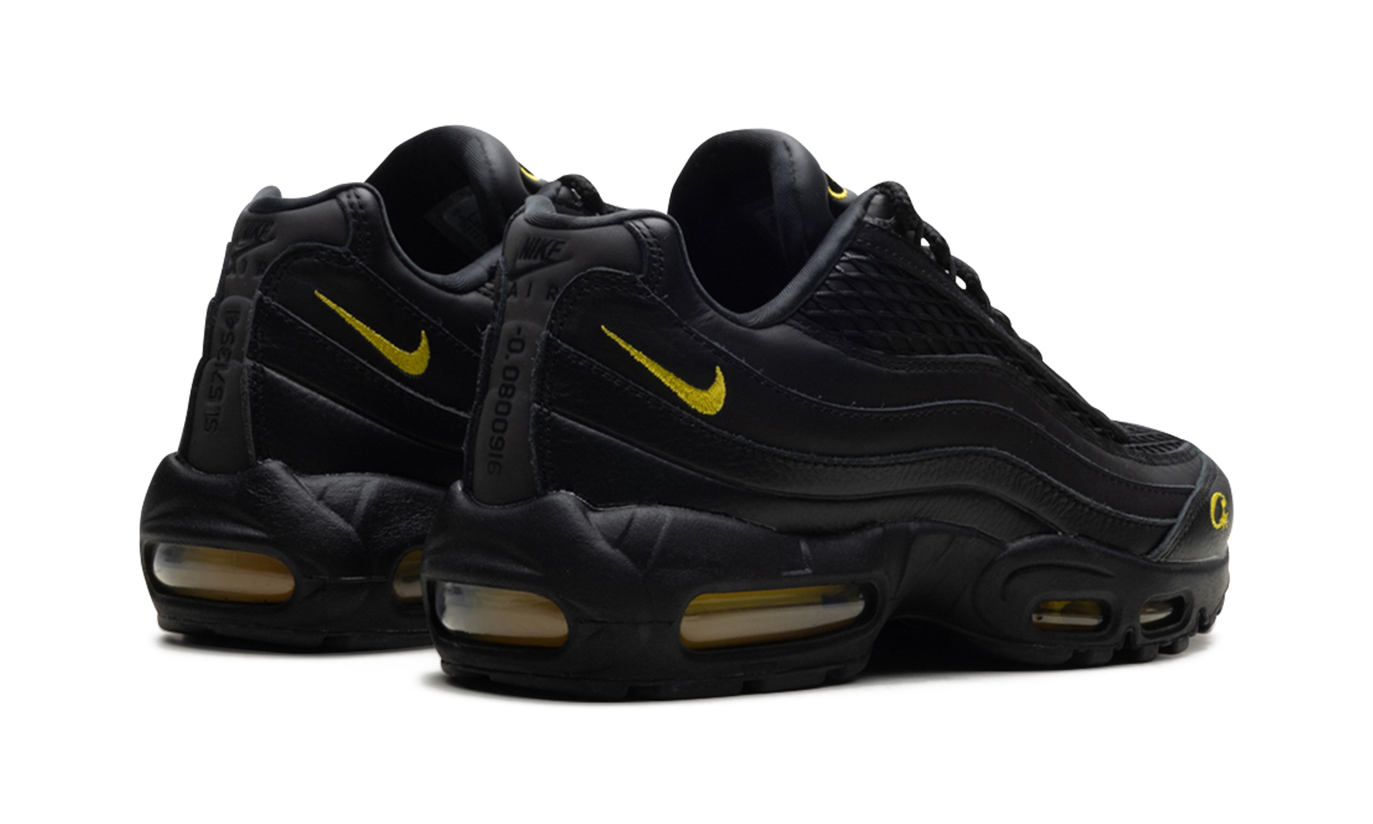 nike air max 95 corteiz honey black+FB2709-003+diagnol right behind view