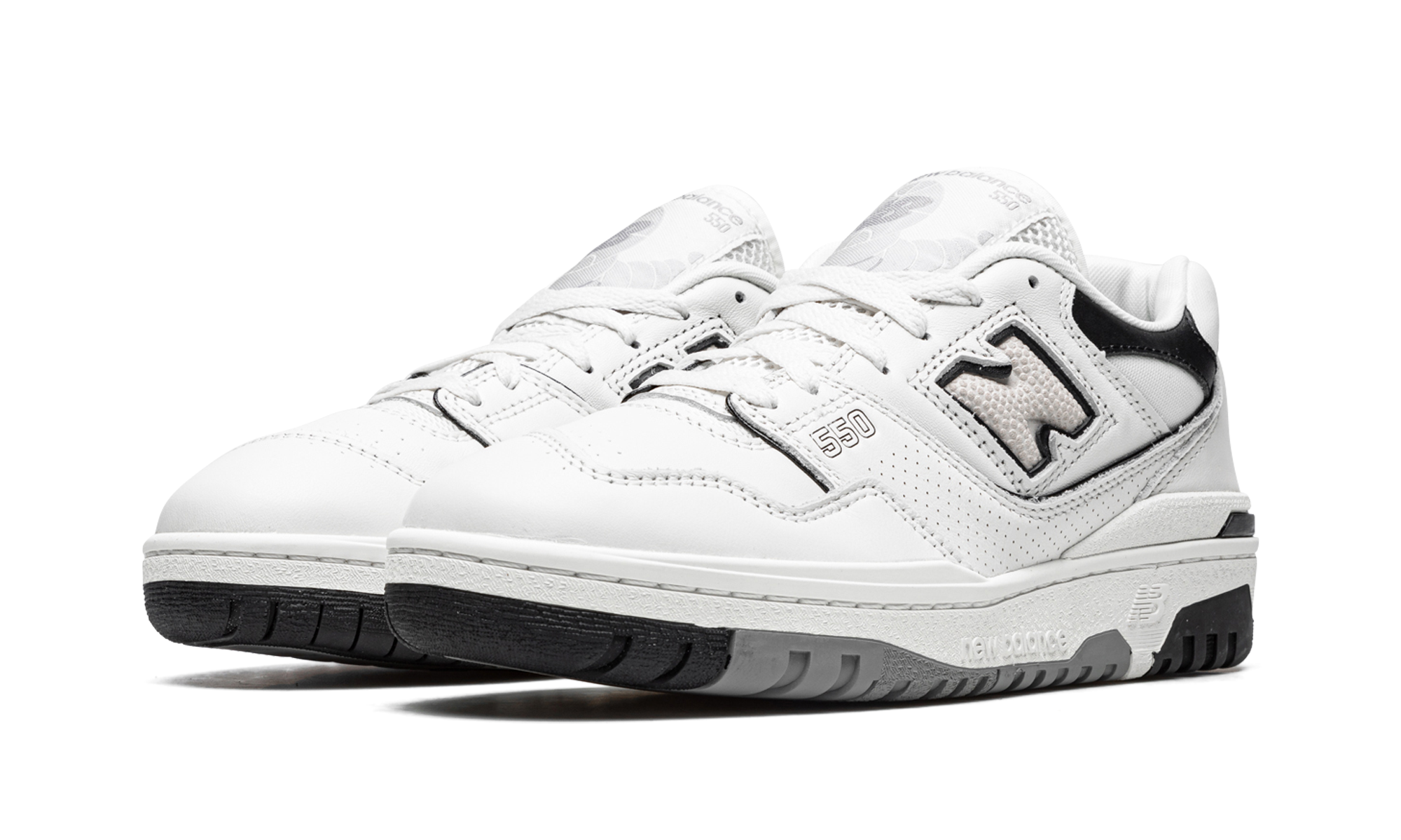 new balance 550 cream black+BB550LWT+diagnol left view