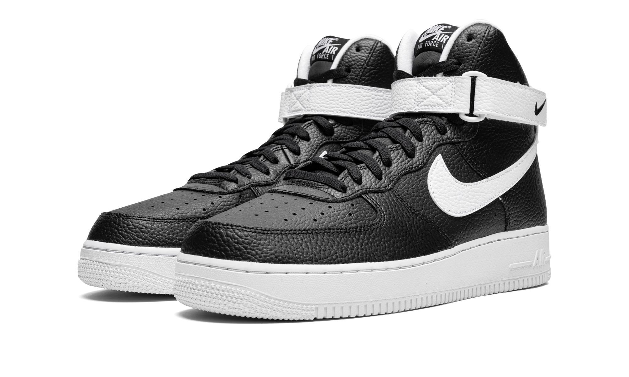 nike air force 1 high 07 black white+CT2303-002+diagnol left view