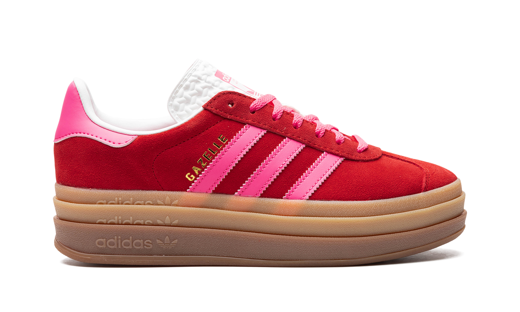 adidas gazelle bold collegiate red lucid pink women s+IH7496+right view