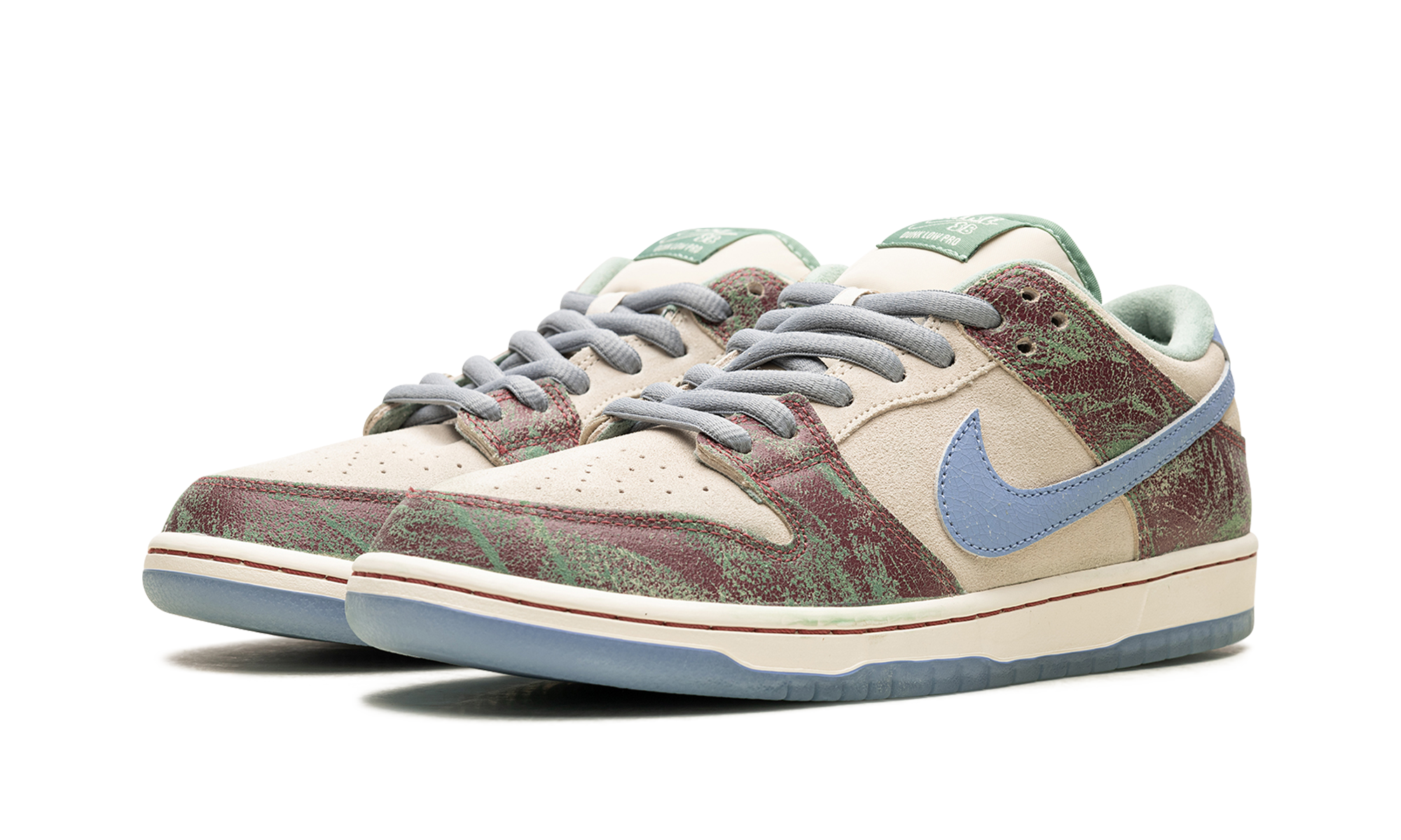 nike sb dunk low crenshaw skate club+FN4193-100+diagnol left view