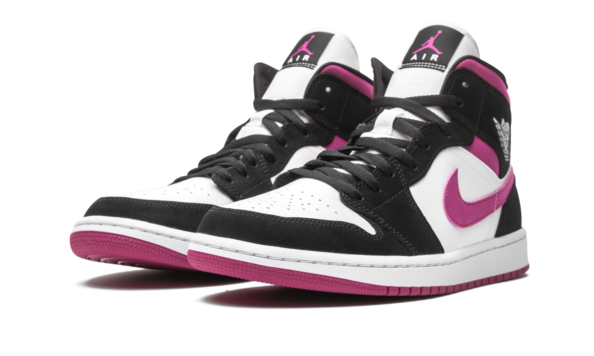 jordan 1 mid magenta women s+BQ6472-005+diagnol left view