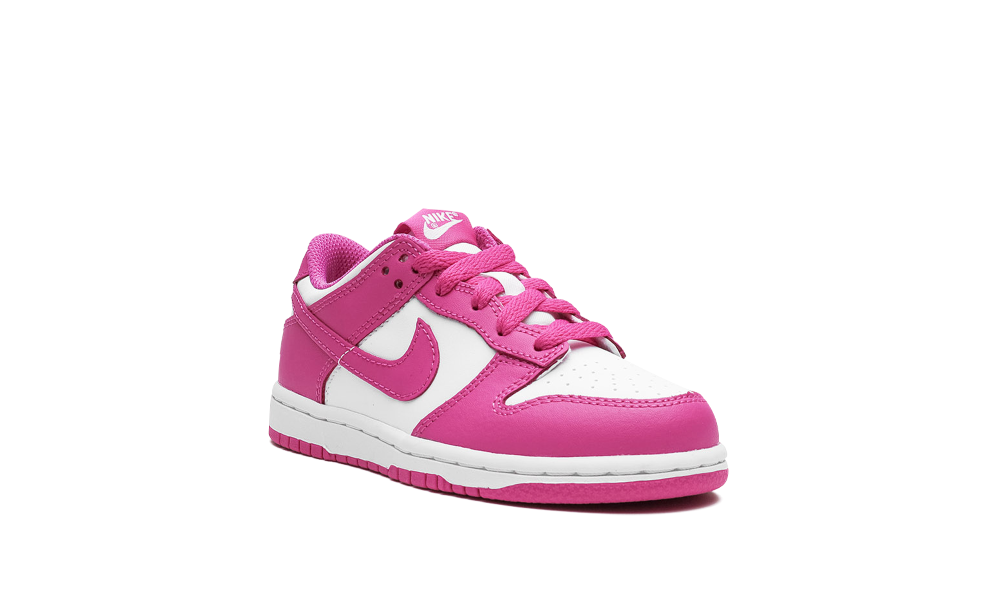 nike dunk low active fuchsia ps+FJ0705-100+diagnol right view