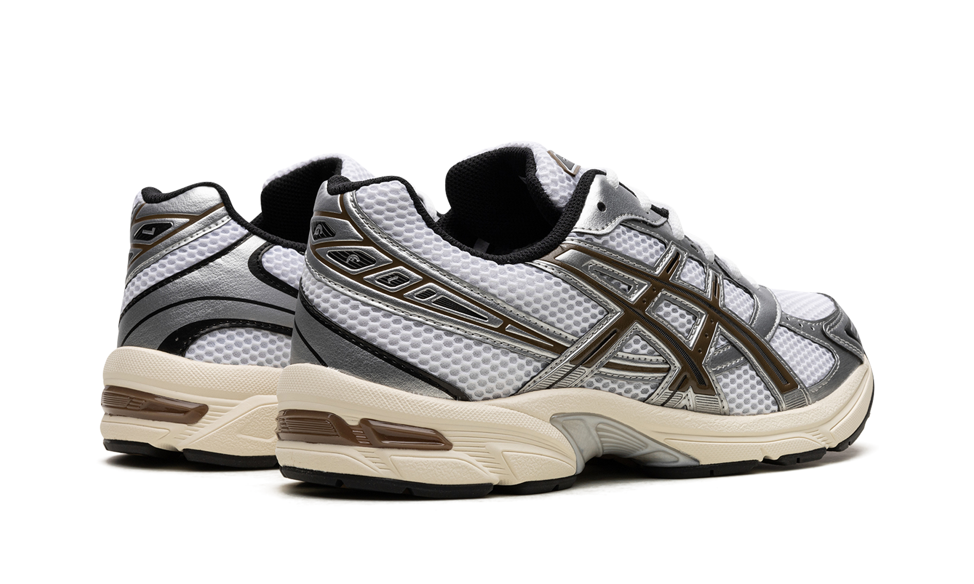 asics gel 1130 white clay canyon+1201A256-113+diagnol right behind view