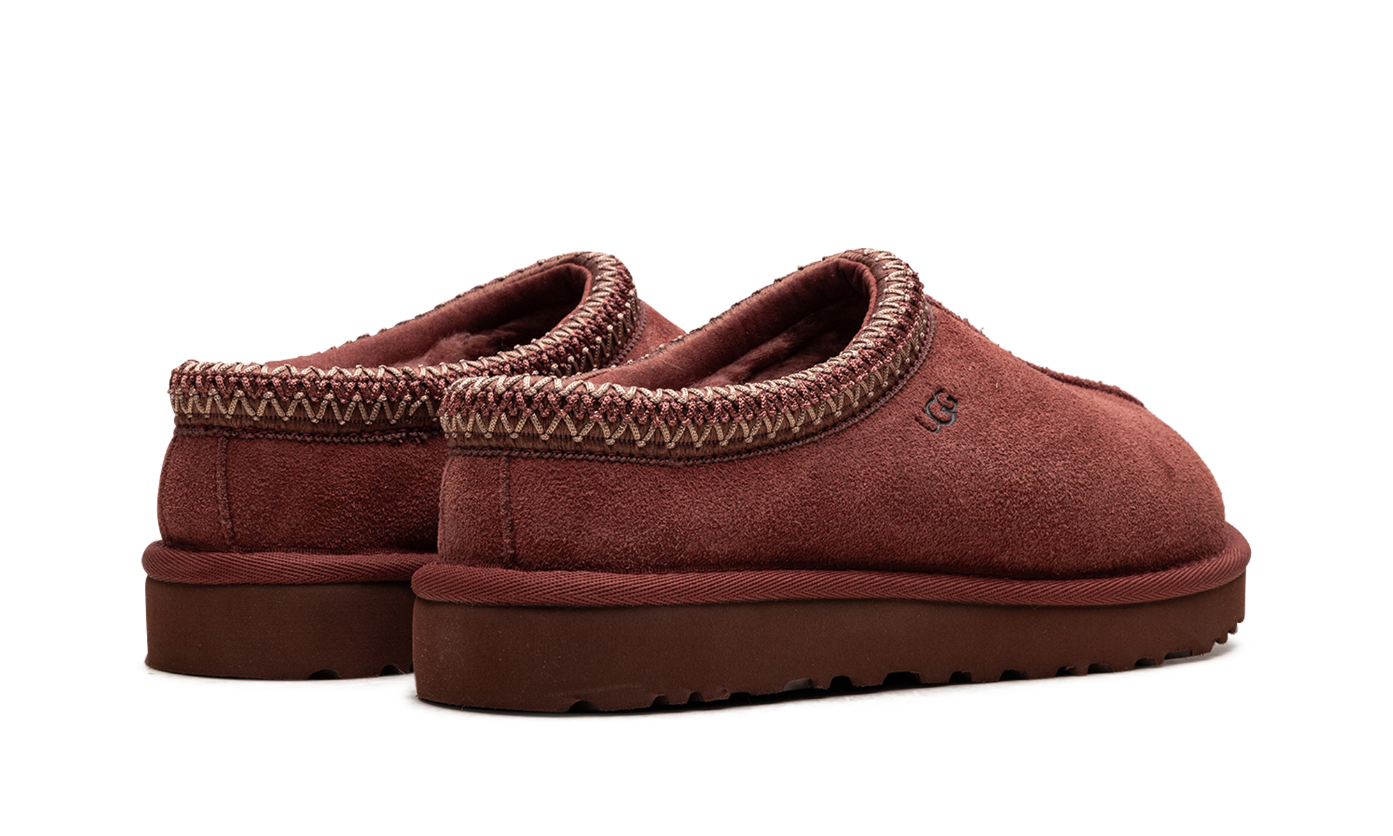 ugg tasman slipper red jasper women s+5955-RDJ+diagnol right behind view