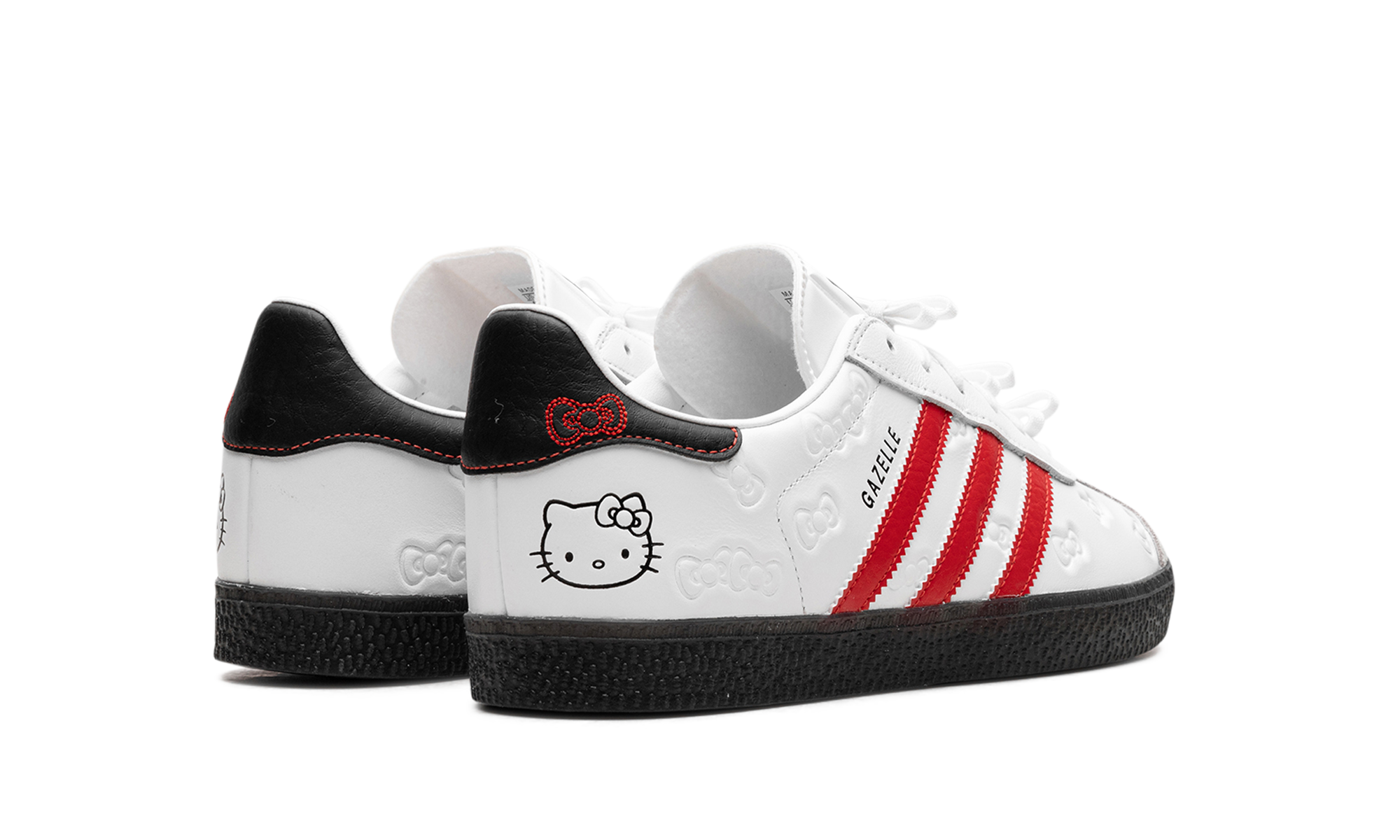 adidas gazelle hello kitty gs+IH9953+diagnol right behind view