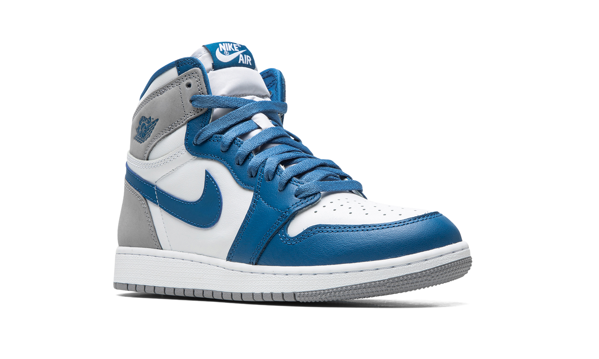jordan 1 retro high og true blue gs+FD1437-410+diagnol right view