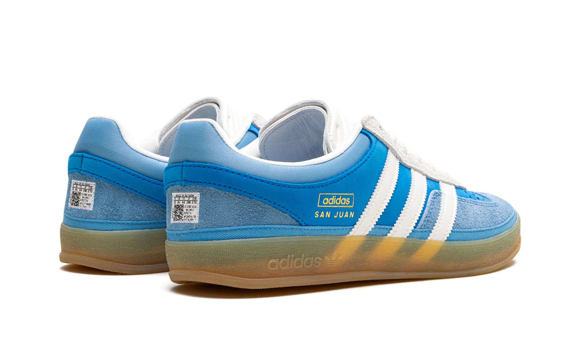 adidas gazelle indoor bad bunny san juan+IF9734+diagnol right behind view