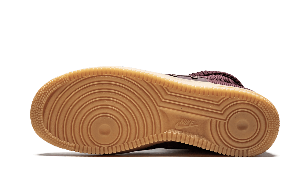 nike sf air force 1 high deep burgundy+864024-600+bottom view