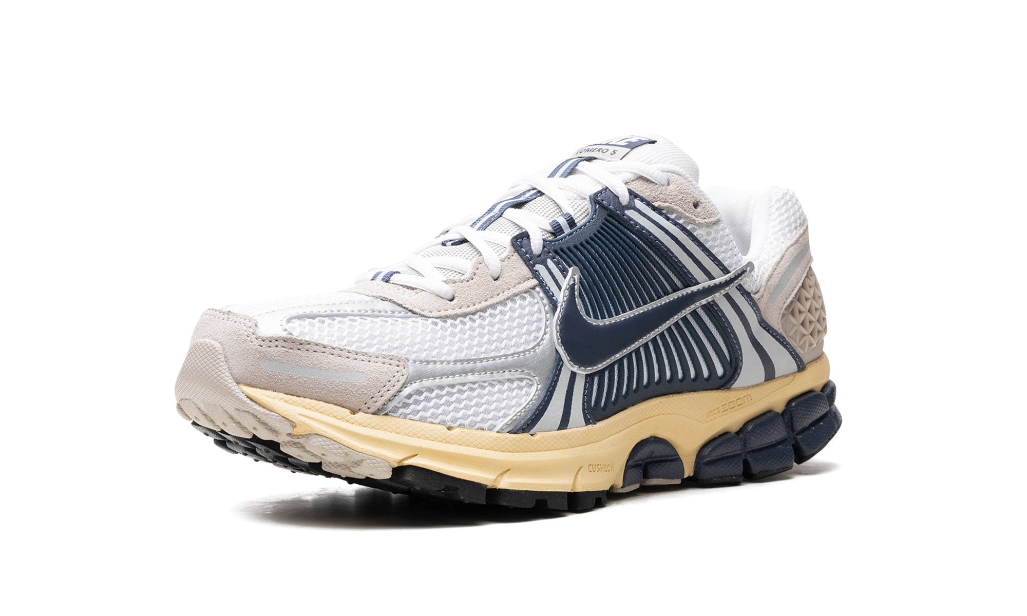 nike zoom vomero 5 thunder blue cream+HF4259-100+left diagnol single view