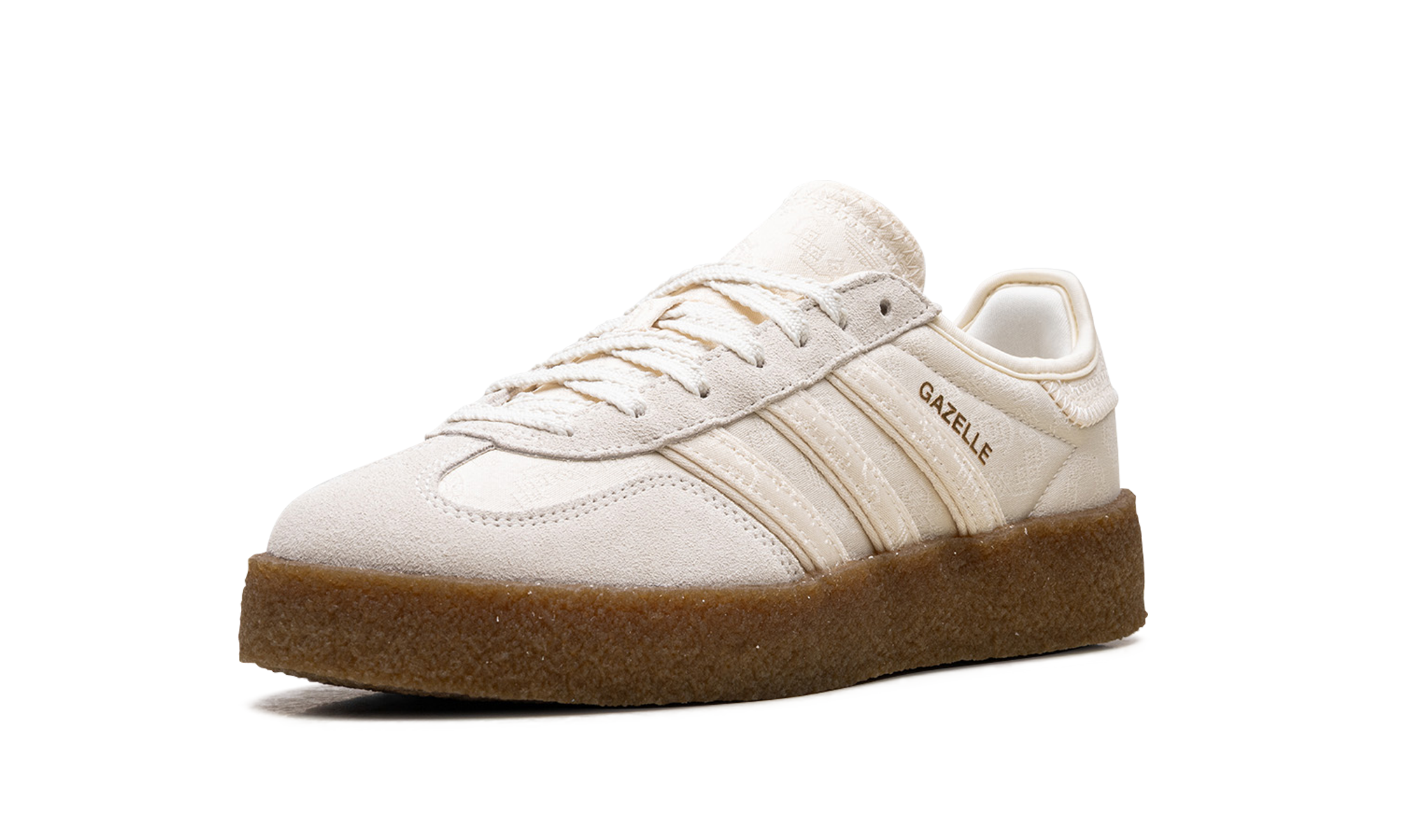 adidas gazelle crepe clot by edison chen crew white+JR5410+left diagnol single view