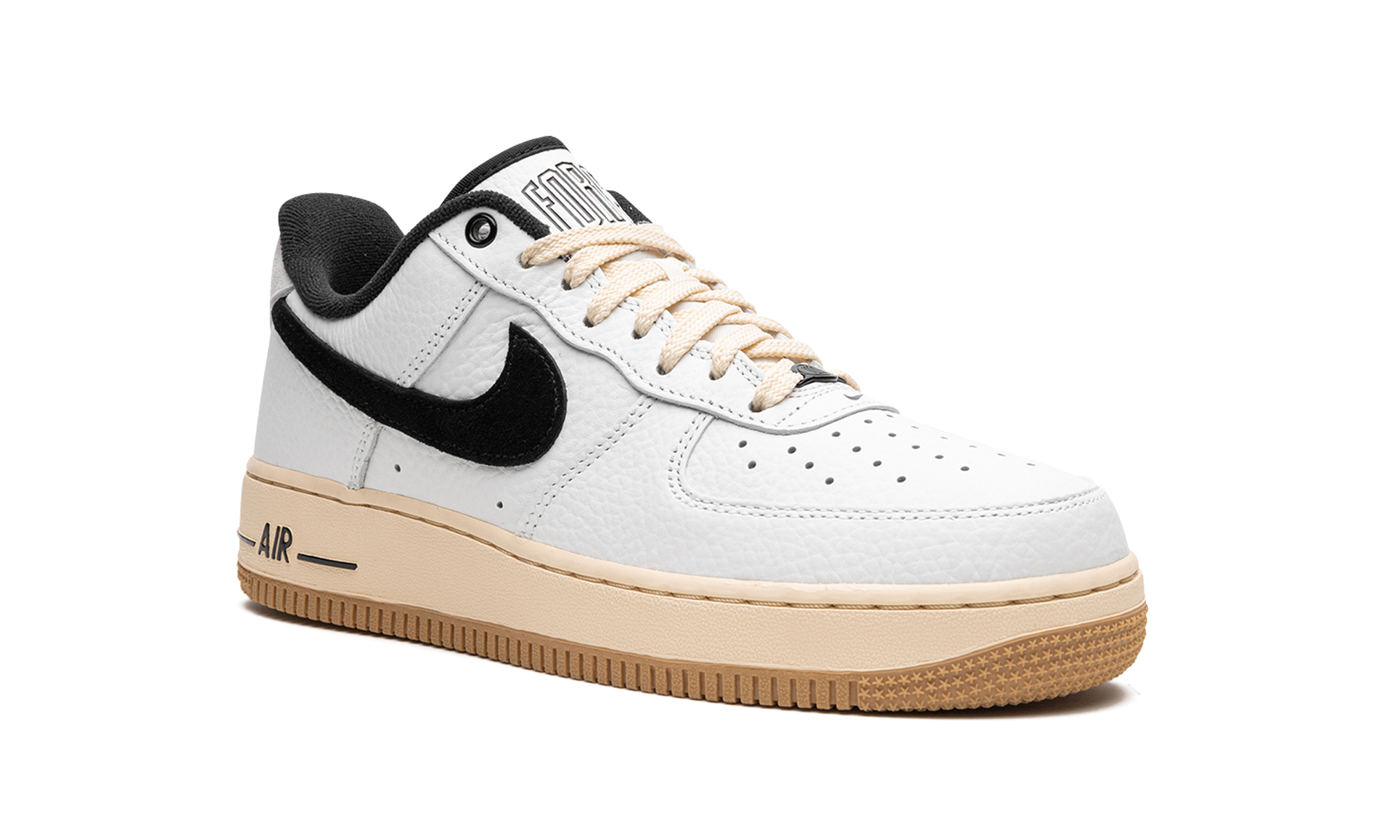 nike air force 1 07 lx low command force summit white black women s+DR0148-101+diagnol right view