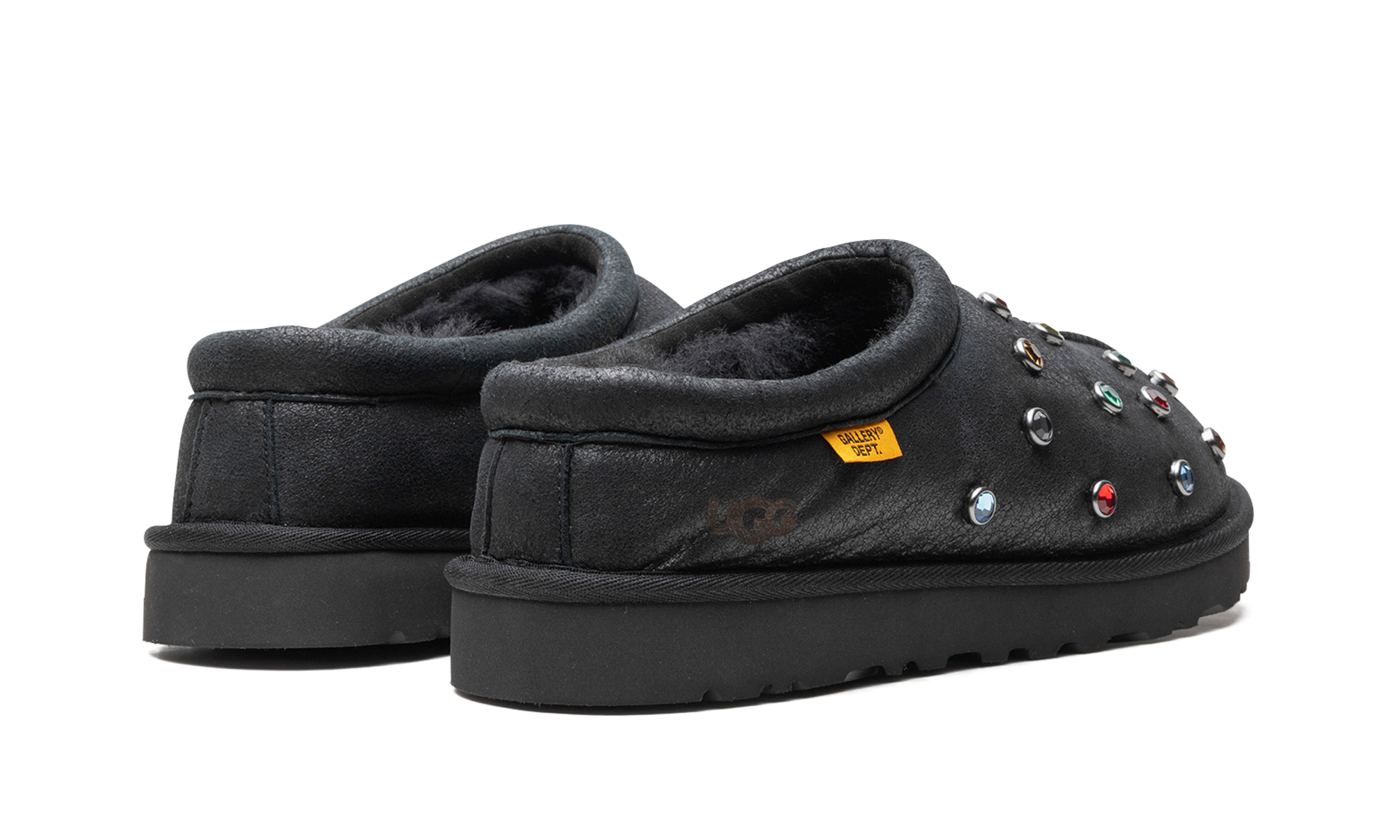 ugg tasman slipper gallery dept black+1166950-BLK+diagnol right behind view