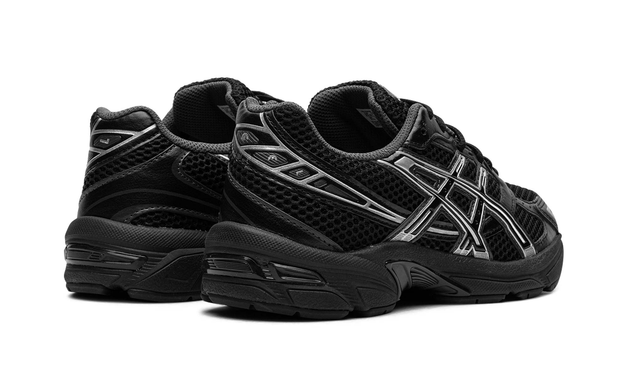 asics gel 1130 black pure silver+1201A906-001+diagnol right behind view