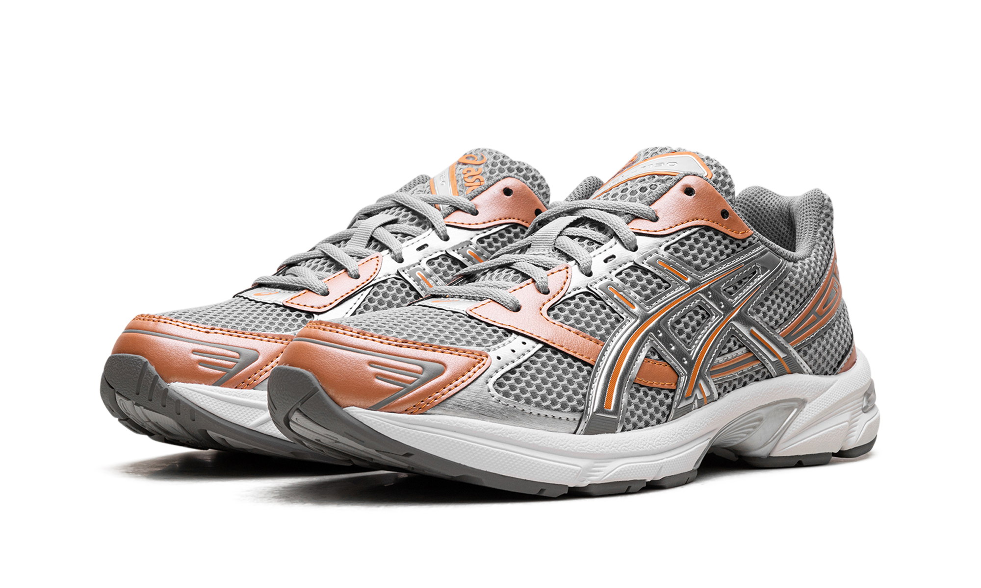asics gel 1130 cement grey rust orange+1203A609-020+diagnol left view