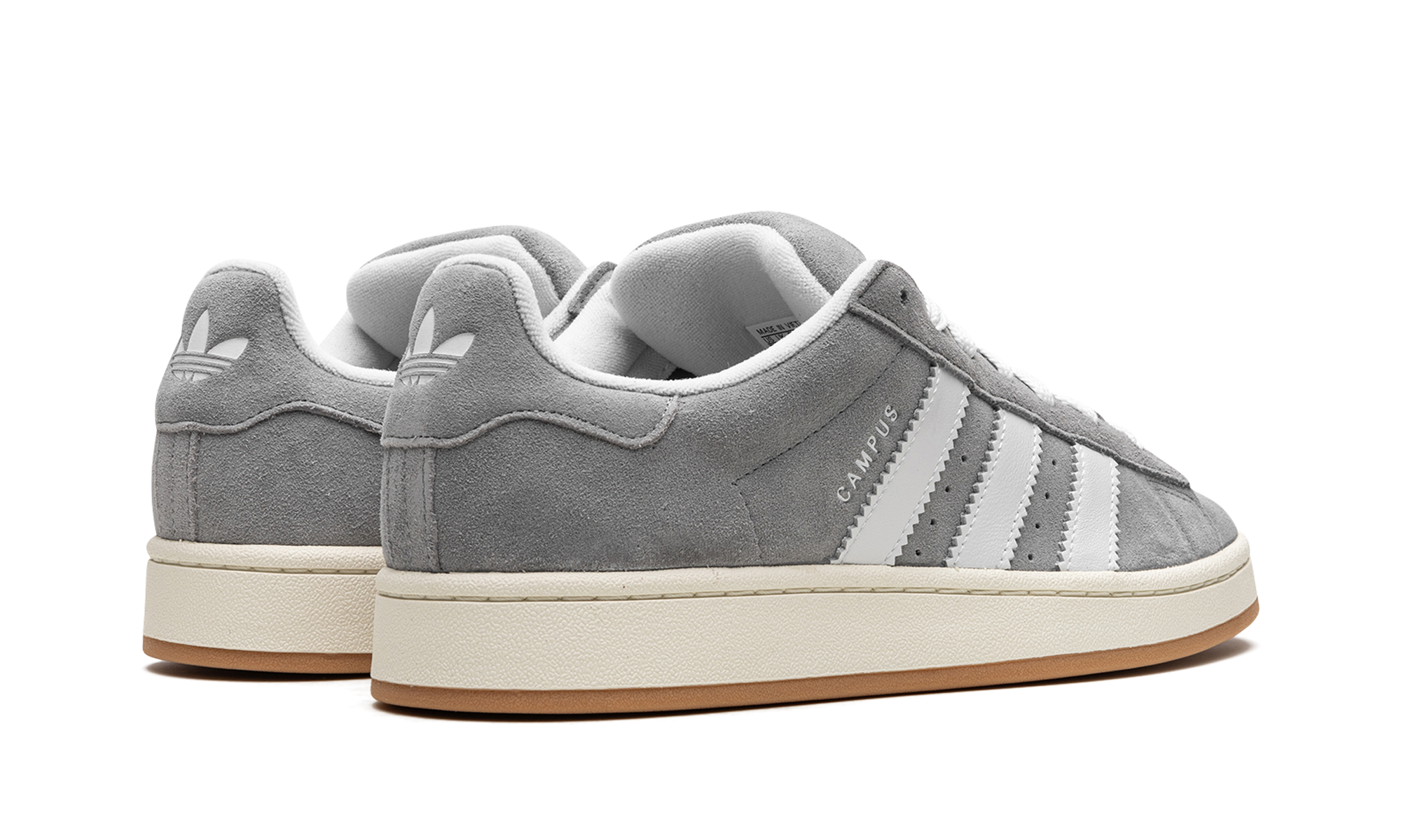 adidas campus 00s grey white+HQ8707+diagnol right behind view