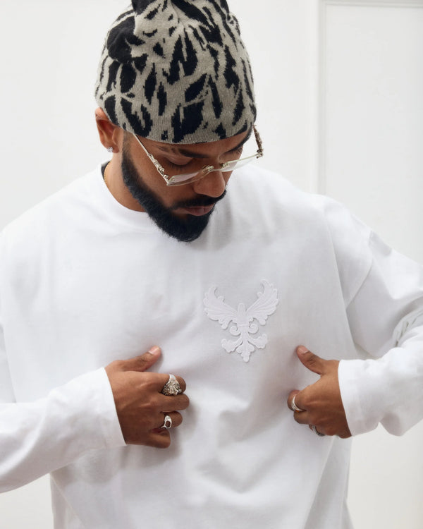 223 White Long Sleeve, Lifestyle View 1