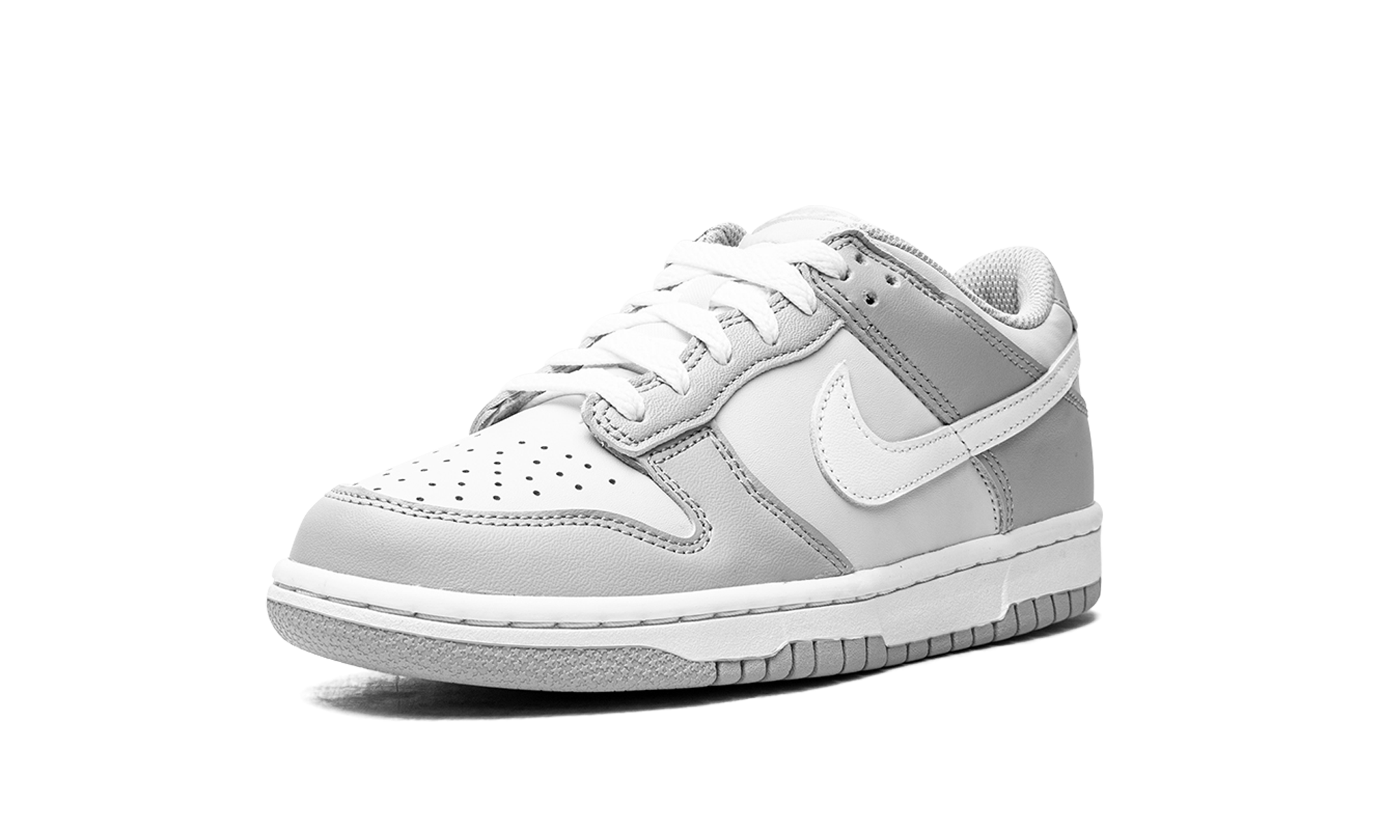 nike dunk low two toned grey gs+DH9765-001+left diagnol single view