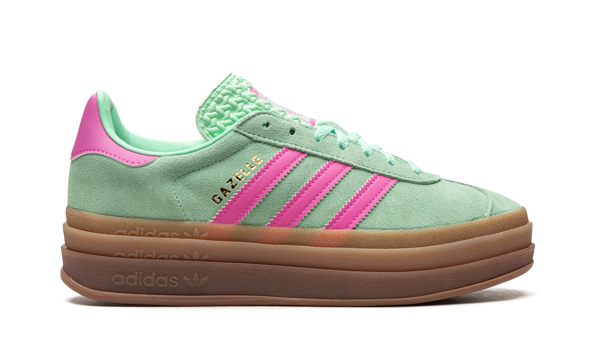 adidas gazelle bold pulse mint pink women s+H06125+right view