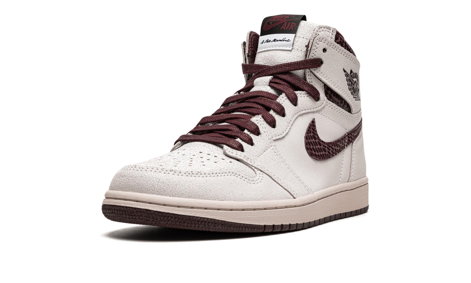 jordan 1 retro high og a ma maniere+DO7097-100+left diagnol single view