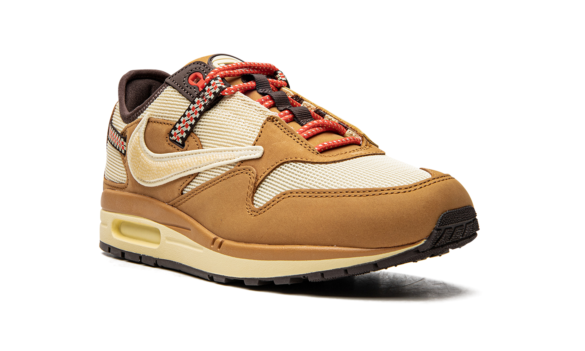 nike air max 1 travis scott cactus jack wheat lemon drop+DO9392-701+diagnol right view