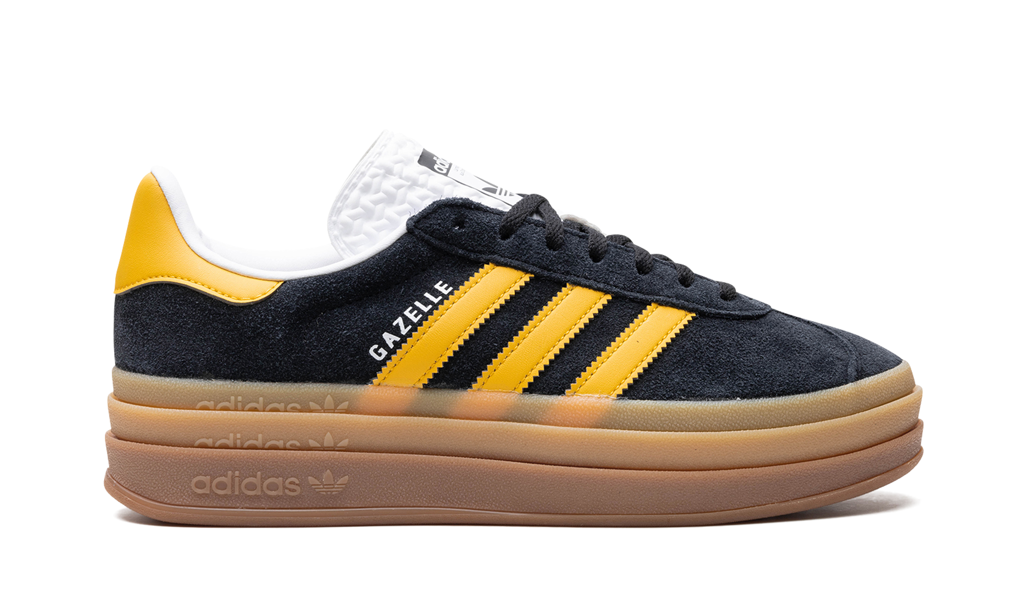 adidas gazelle bold black bold gold women s+IE0422+right view