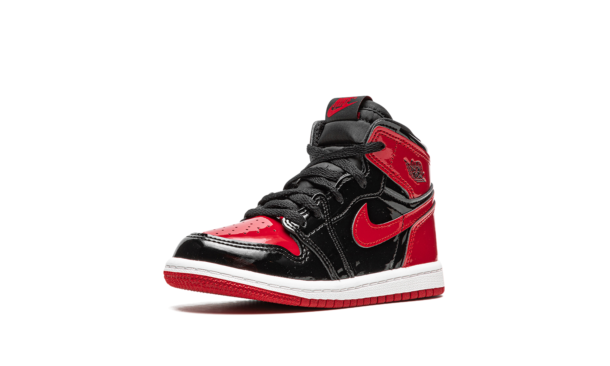 jordan 1 retro high og patent bred td+AQ2665-063+left diagnol single view