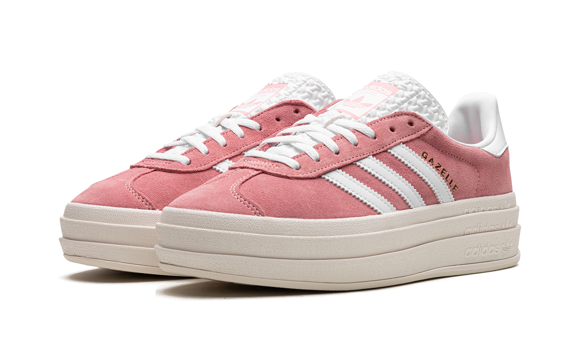 adidas gazelle bold super pop pink women s+IG9653+diagnol left view