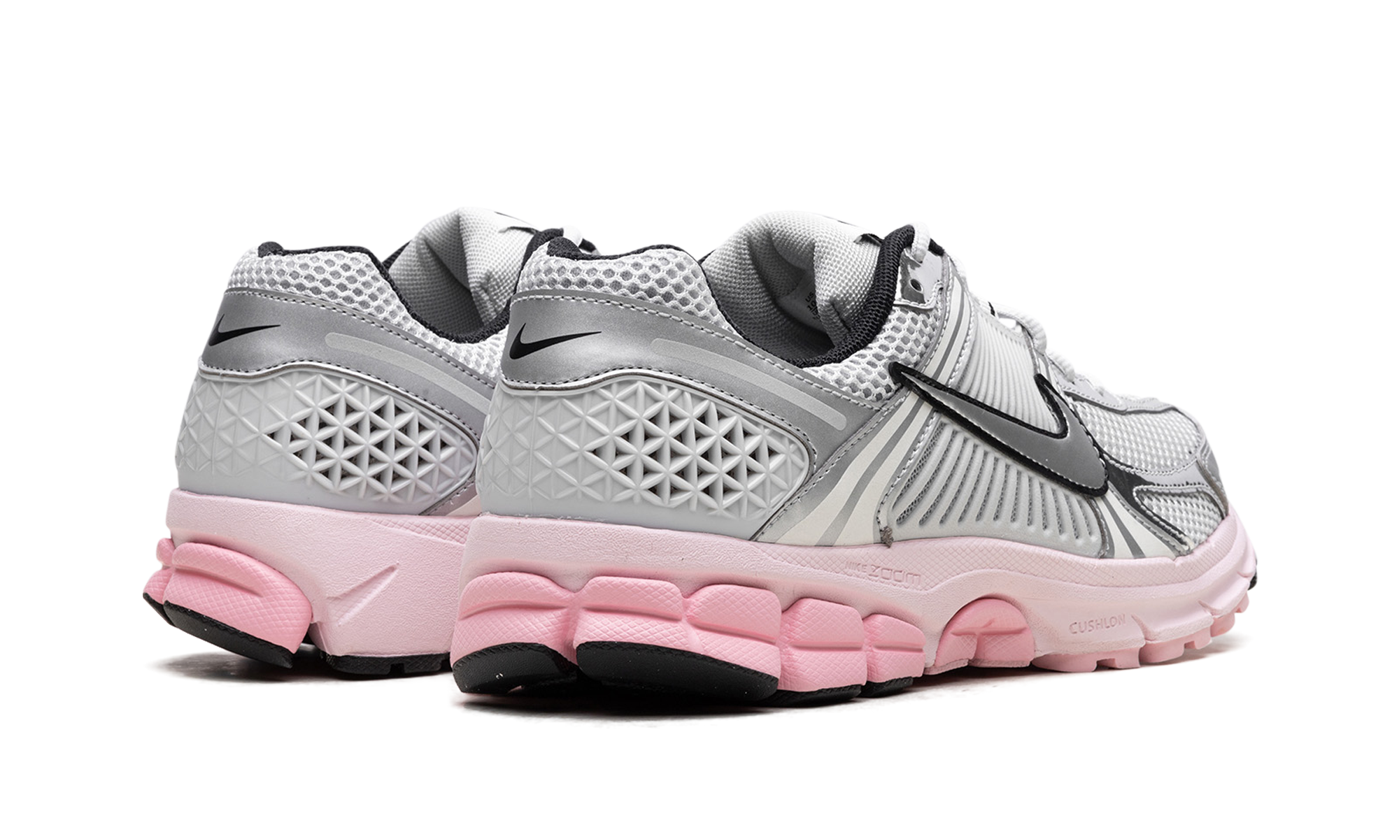 nike zoom vomero 5 photon dust pink foam women s+HF1877-001+diagnol right behind view