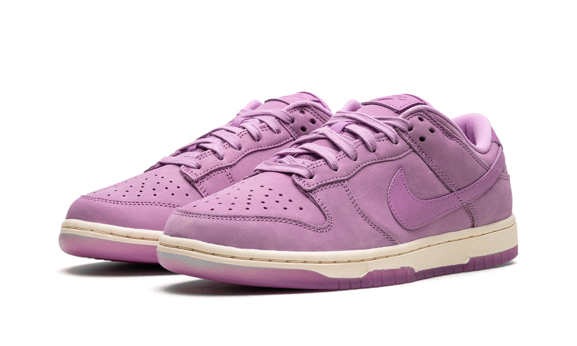 nike dunk low prm mf rush fuchsia women s+DV7415-500+diagnol left view