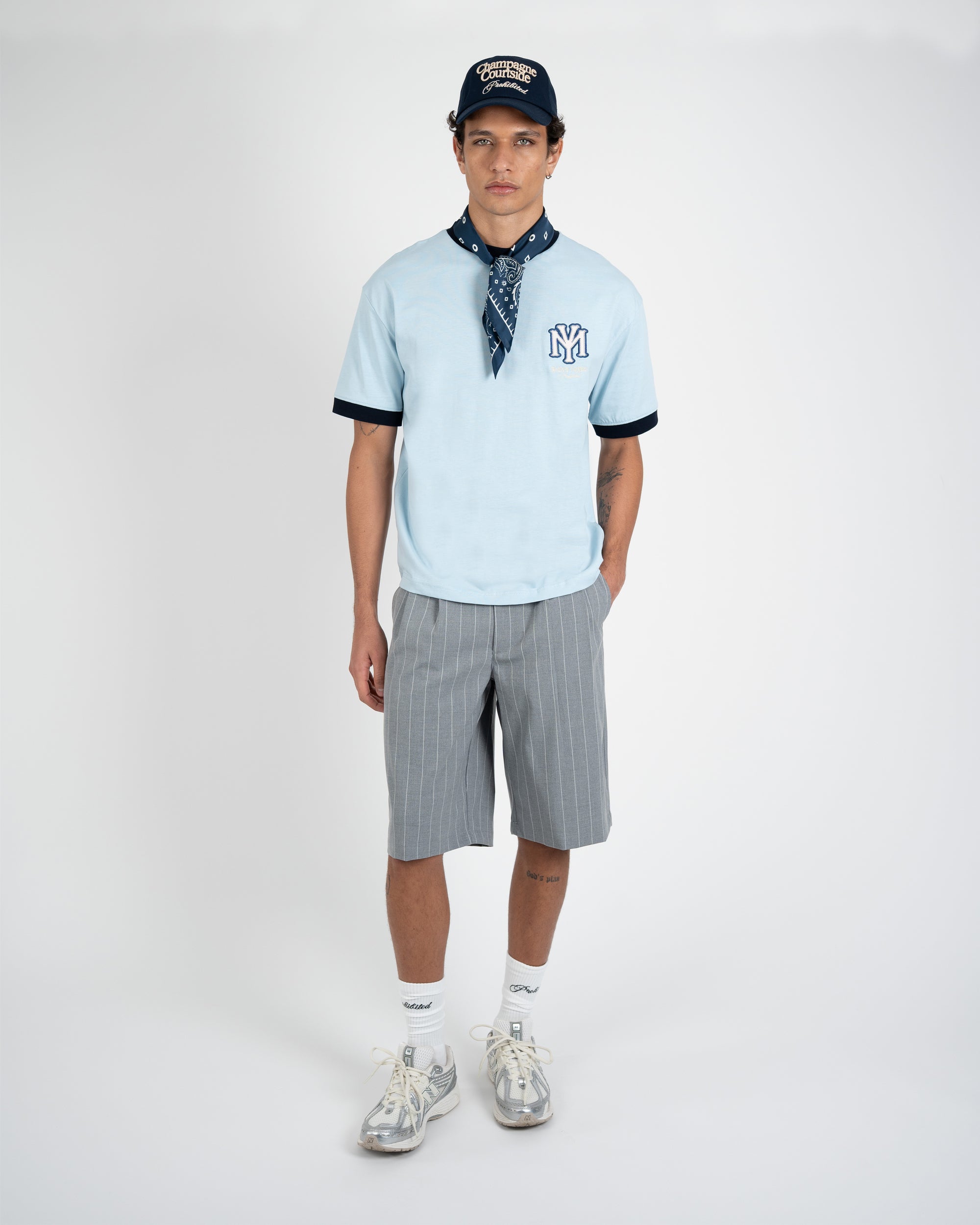 Prohibited Modern Yuppies Contrast Tee Sky Blue