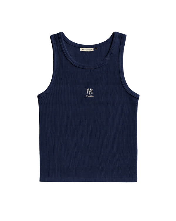 Prohibited Modern Yuppies Tank Top Deep Blue