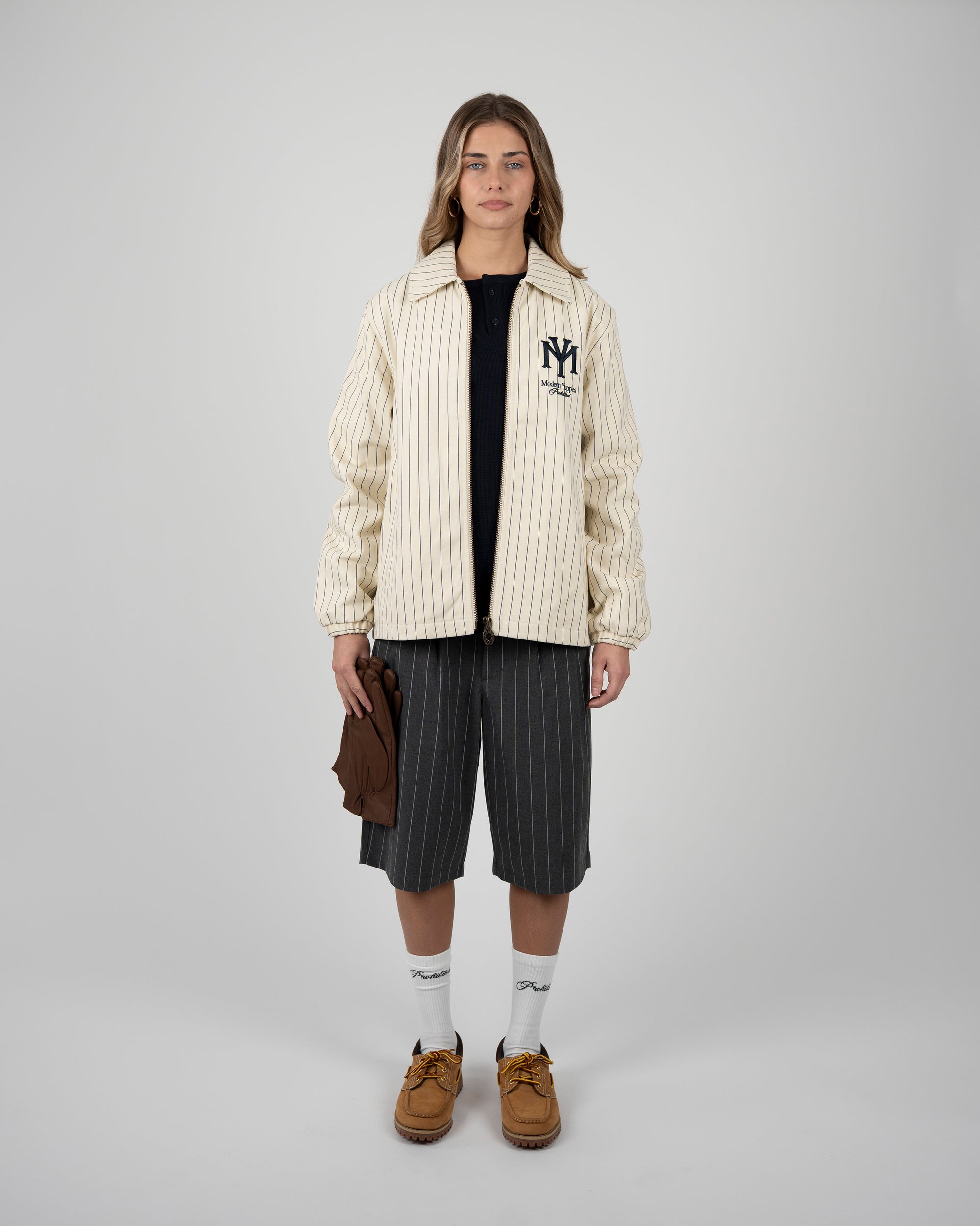 Prohibited Belmont Jacket Cream, Lifestyle View 1, SKU 205 0100 - 0318