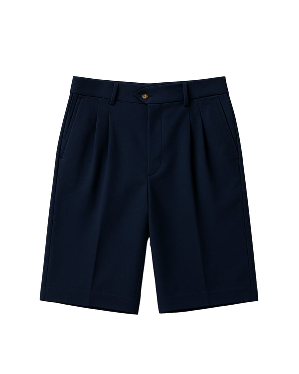 Prohibited Newport Pleated Shorts Navy