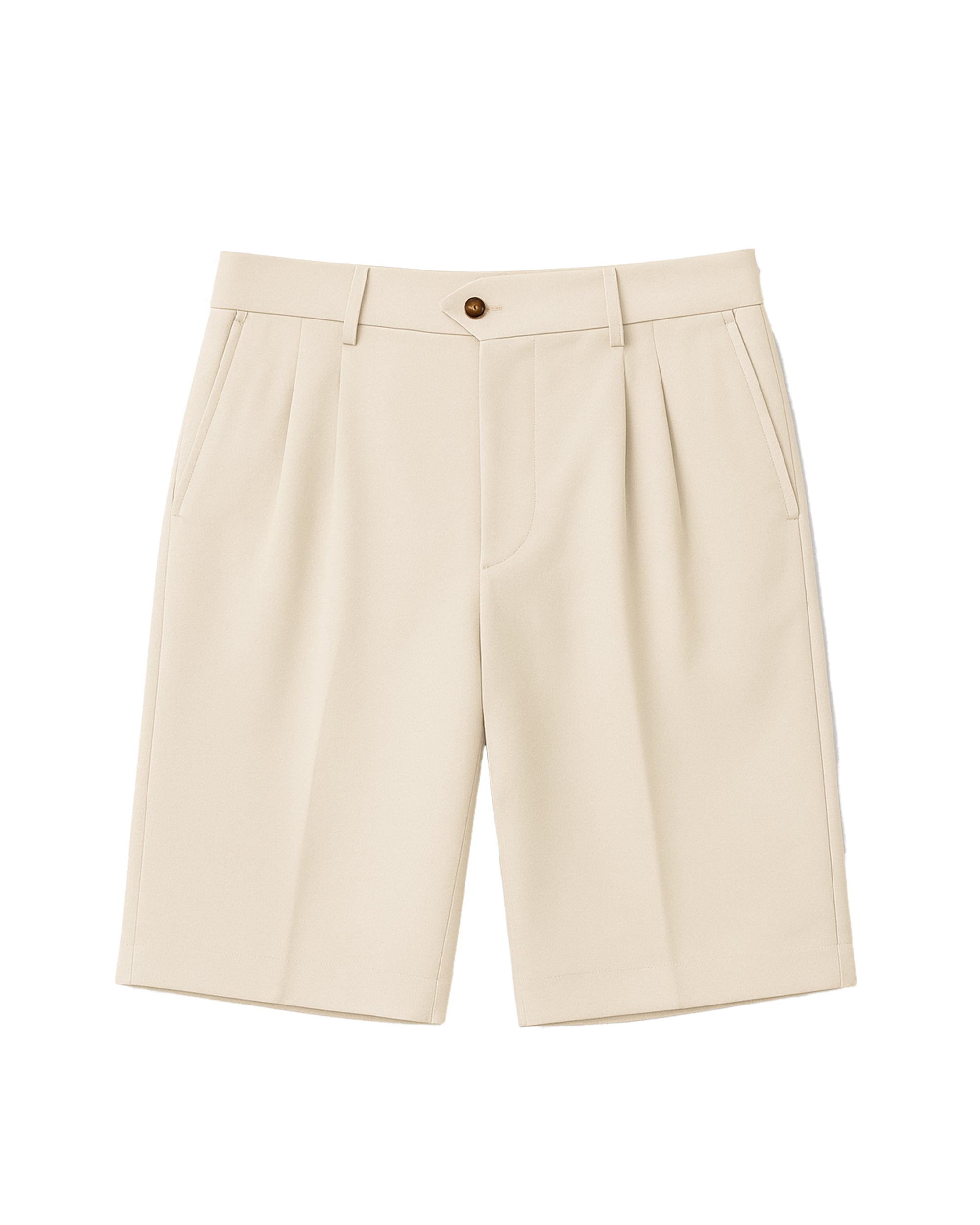 Prohibited Newport Pleated Shorts Cream
