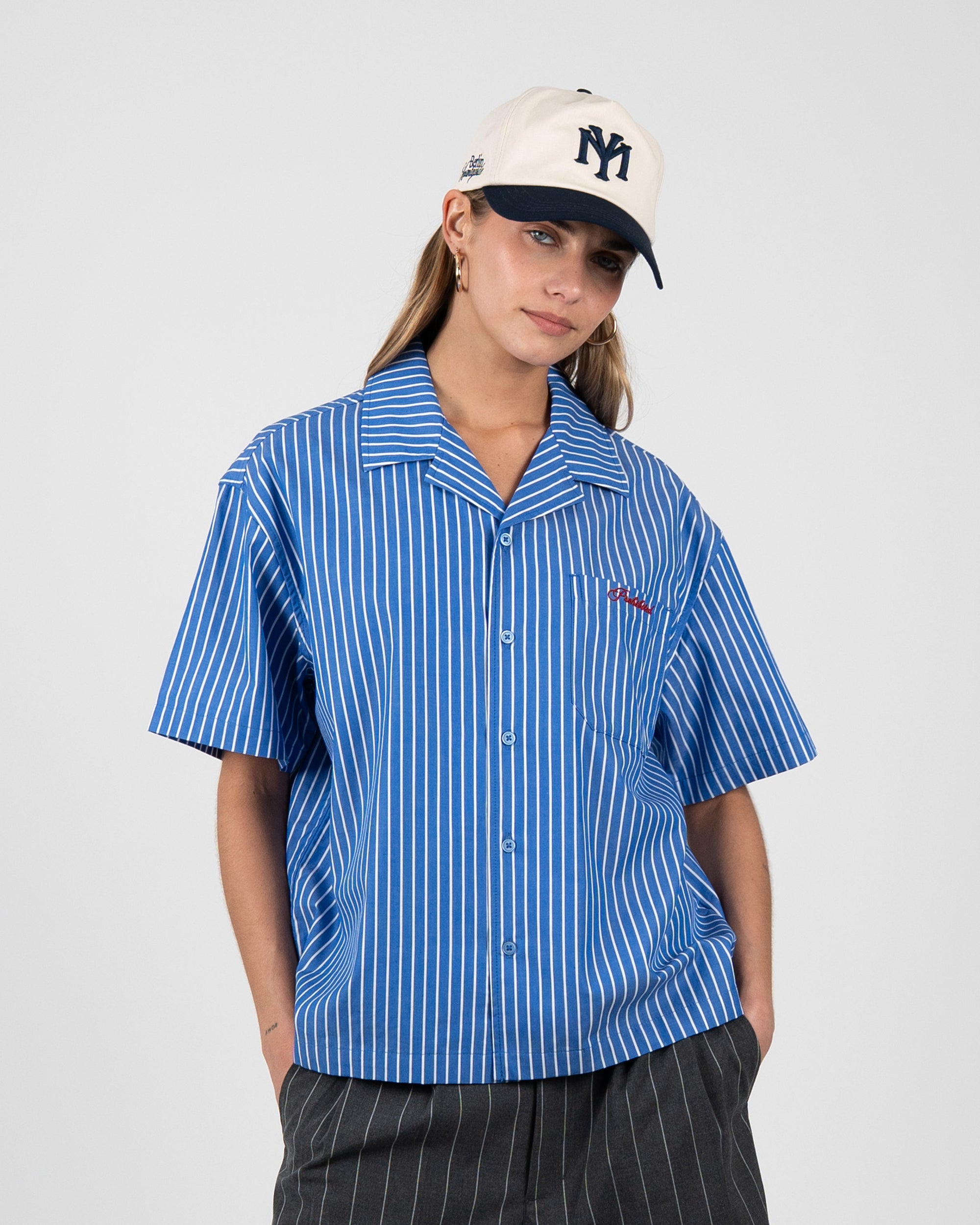 Prohibited Vineyard Breeze Shirt Dark Blue, Lifestyle View 1