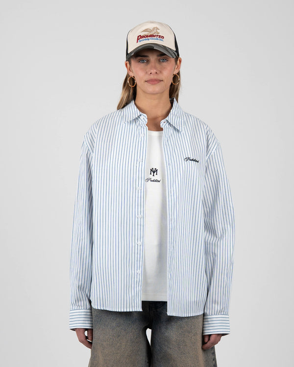 Prohibited Dugout Dress Shirt Light Blue, Lifestyle View 1, SKU 104 0108 - 0334
